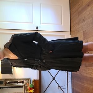 Adorable black rain jacket with belt